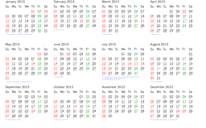 Kalender 2015 Indonesia